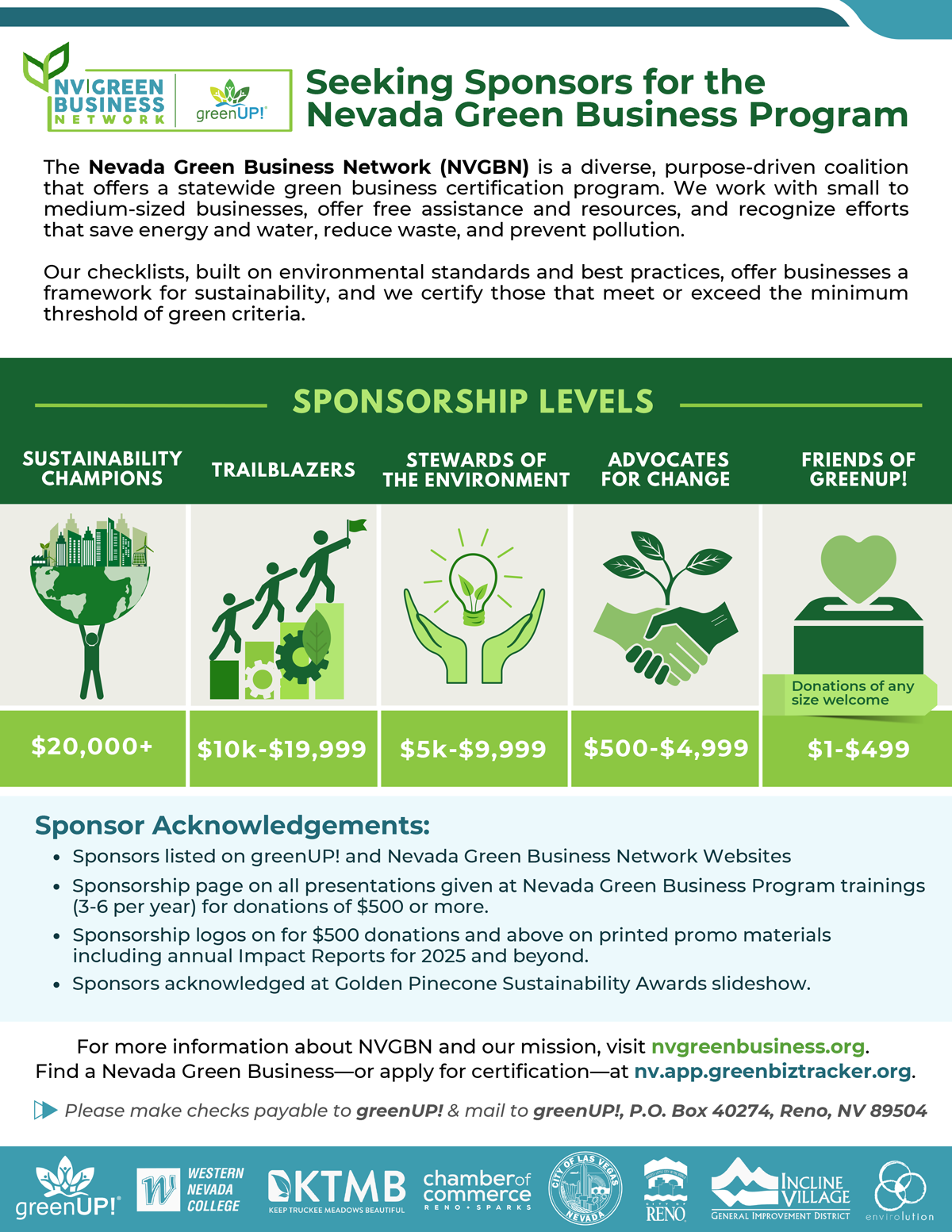 GreenUP! Sponsorship form